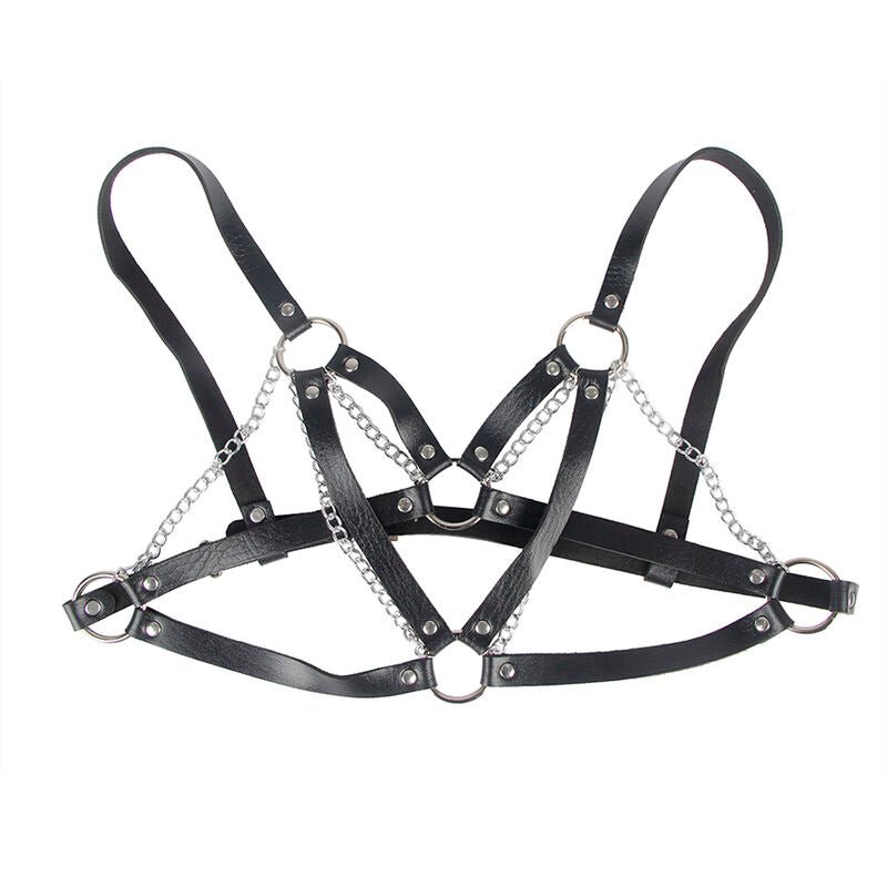 SUBBLIME - 953713 PUNK BONDAGE BELT METAL BUCKLE BLACK ONE SIZE - Kink&Play