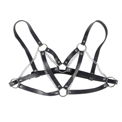 SUBBLIME - 953713 PUNK BONDAGE BELT METAL BUCKLE BLACK ONE SIZE - Kink&Play