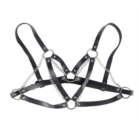 SUBBLIME - 953713 PUNK BONDAGE BELT METAL BUCKLE BLACK ONE SIZE - Kink&Play