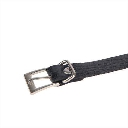 SUBBLIME - 953713 PUNK BONDAGE BELT METAL BUCKLE BLACK ONE SIZE - Kink&Play
