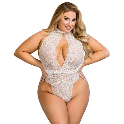 SUBBLIME - 953850 LACE BODYSUIT WHITE S/M - Kink&Play