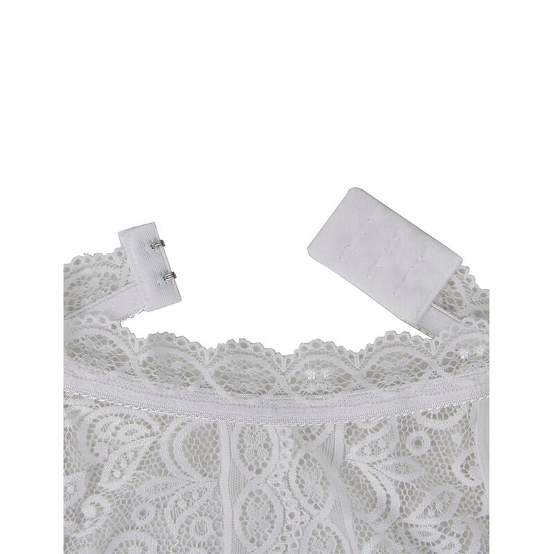 SUBBLIME - 953867 LACE BODYSUIT WHITE L/XL - Kink&Play