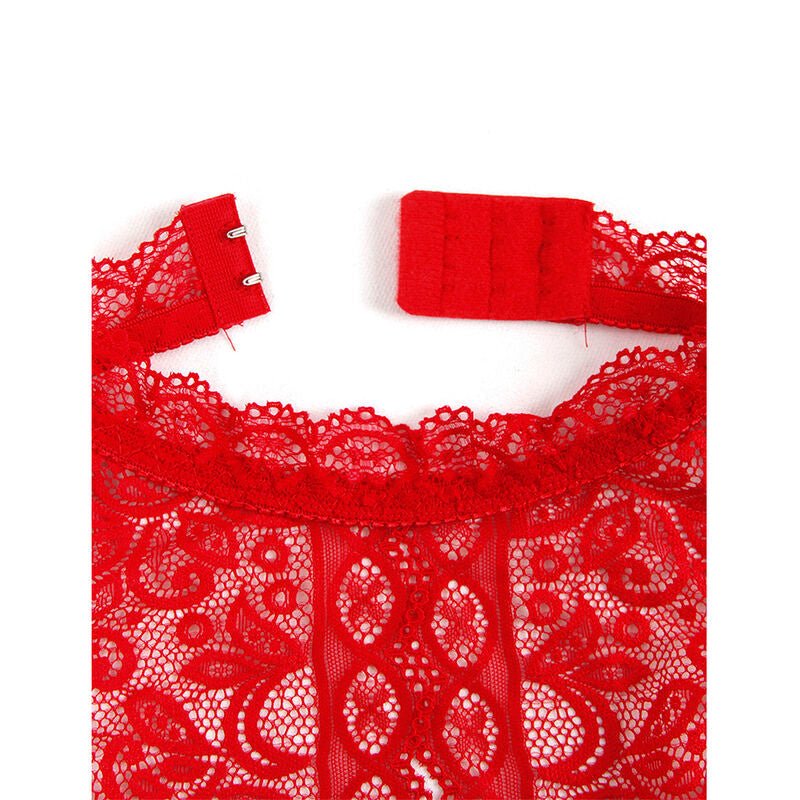 SUBBLIME - 953881 OPEN CUP BODYSUIT RED L/XL - Kink&Play