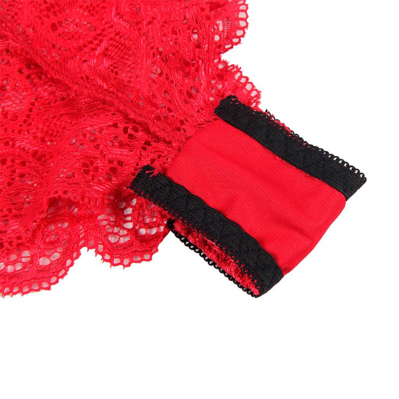 SUBBLIME - 953898 SILK AND LACE NIGHTGOWN + PANTIES RED S/M - Kink&Play