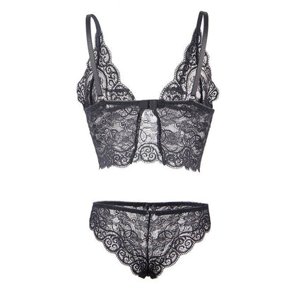 SUBBLIME - 953911 SILK AND LACE NIGHTGOWN + PANTIES BLACK S/M - Kink&Play