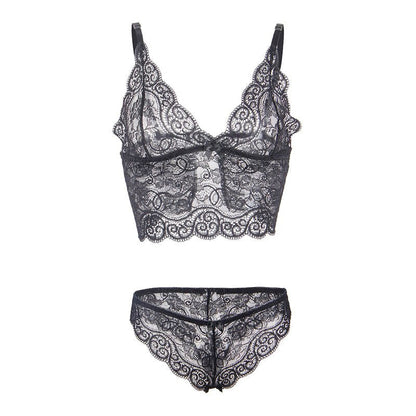 SUBBLIME - 953928 SILK AND LACE NIGHTGOWN + PANTIES BLACK L/XL - Kink&Play