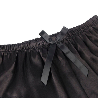 SUBBLIME - 953942 CASUAL SILK NIGHTGOWN + LACE PANTS BLACK L/XL - Kink&Play