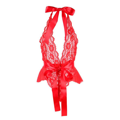 SUBBLIME - 953980 SEXY BODY WITH RUFFLES + BELT RED L/XL - Kink&Play
