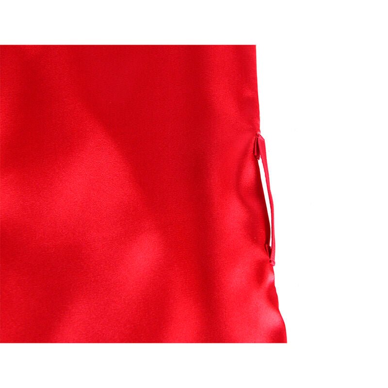 SUBBLIME - 954017 LACE SHEER BACK CAMISOLE + THONG RED/BLACK S/M - Kink&Play