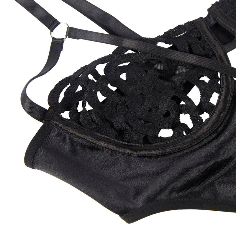 SUBBLIME - 954055 SEXY LACE BODYSUIT BLACK S/M - Kink&Play