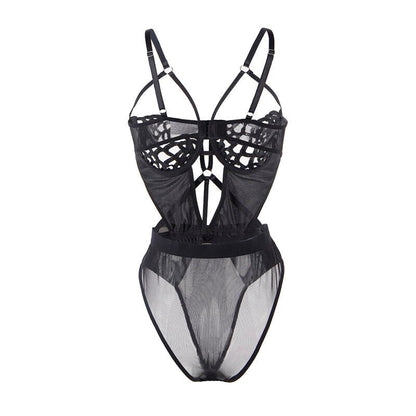 SUBBLIME - 954055 SEXY LACE BODYSUIT BLACK S/M - Kink&Play