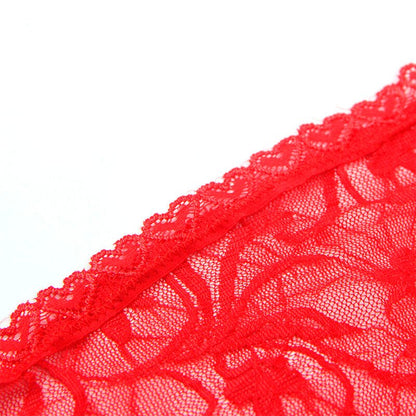 SUBBLIME - 954208 LACE BABYDOLL WITH ADJUSTABLE STRAPS RED S/M - Kink&Play