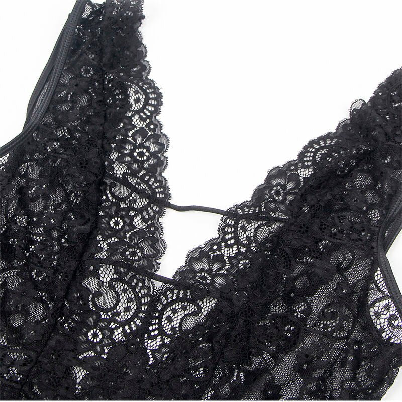 SUBBLIME - 954390 SEXY BODY WITH GARTER BELT BLACK L/XL - Kink&Play