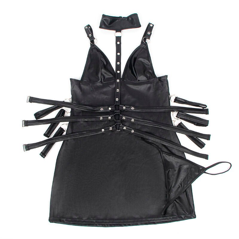 SUBBLIME - 954413 LEATHER BONDAGE BODY BLACK L/XL - Kink&Play
