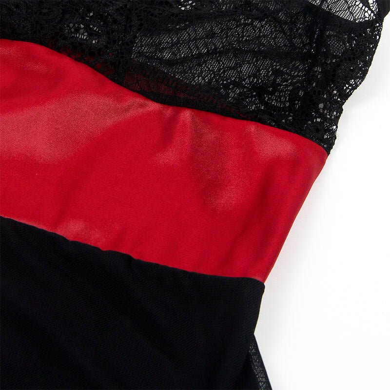 SUBBLIME - 954420 LACE BONDAGE DRESS BLACK S/M - Kink&Play