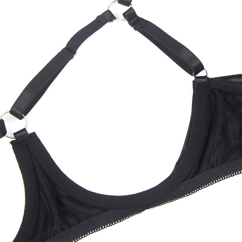 SUBBLIME - 955205 BRA SET WITH ADJUSTABLE BLACK BOW L/XL - Kink&Play