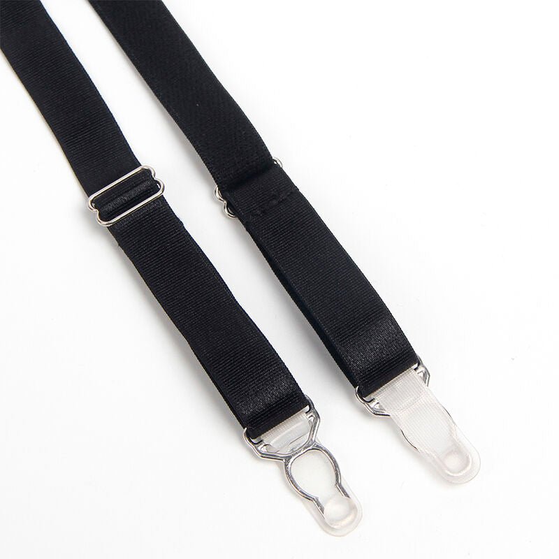 SUBBLIME - 955236 BLACK BONDAGE BRA WITH GARTER SET S/M - Kink&Play