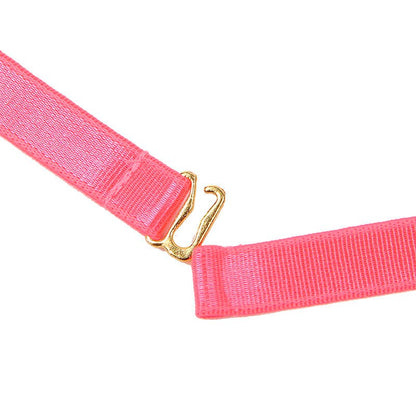 SUBBLIME - 955304 BRA SET WITH NECKLACE AND LEG DETAILS FLUORESCENT PINK L/XL - Kink&Play