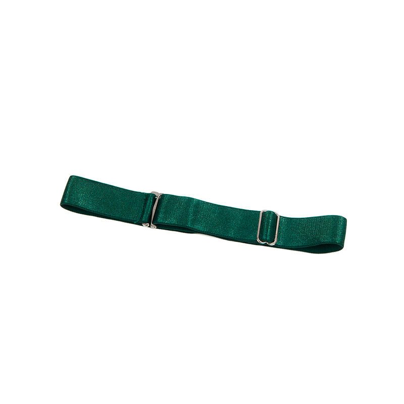 SUBBLIME - 955441 DRESS WITH GREEN LEATHER STRAPS L/XL - Kink&Play