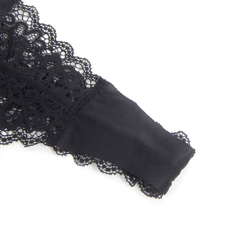 SUBBLIME - 955465 BLACK LEATHER ZIPPER BODY L/XL - Kink&Play
