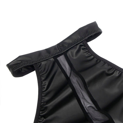 SUBBLIME - 955489 HALTER NECK DRESS WITH TRANSPARENCIES BLACK L/XL - Kink&Play