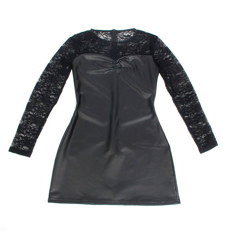 SUBBLIME - 955595 LONG SLEEVE DRESS WITH BLACK LACE S/M - Kink&Play