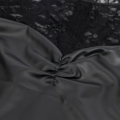 SUBBLIME - 955601 LONG SLEEVED DRESS WITH BLACK LACE L/XL - Kink&Play