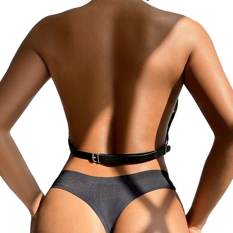 SUBBLIME - CHEST HARNESS WITH BIG RING CHAINS ONE SIZE - Kink&Play