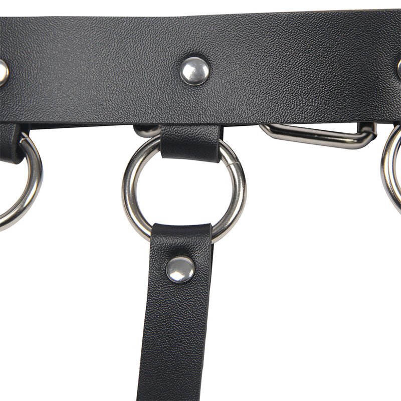 SUBBLIME - CHEST HARNESS WITH BIG RING CHAINS ONE SIZE - Kink&Play