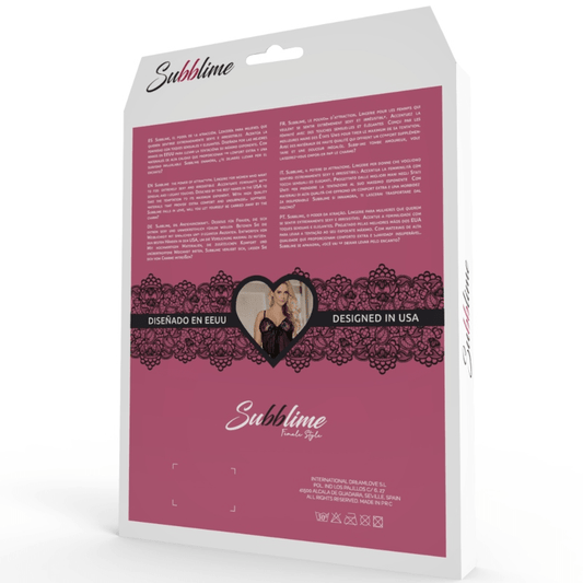 SUBBLIME - CORSET CORSET AND BELT BLACK S/M - Kink&Play