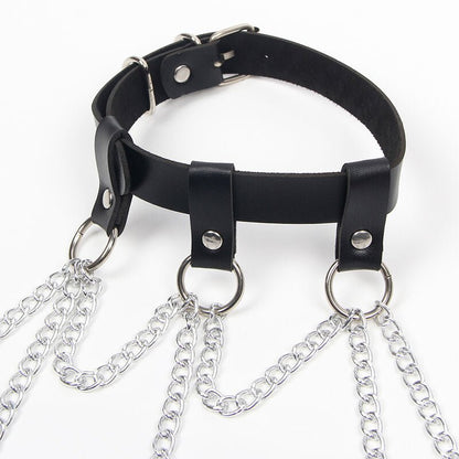 SUBBLIME - FULL BODY HARNESS WITH STAR CHAINDETAIL ONE SIZE - Kink&Play