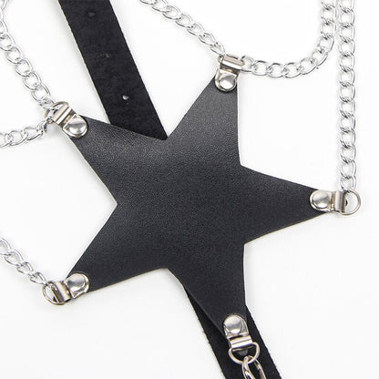 SUBBLIME - FULL BODY HARNESS WITH STAR CHAINDETAIL ONE SIZE - Kink&Play