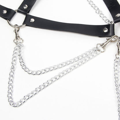 SUBBLIME - HARNESS BRA WITH CHAINDETAIL ONE SIZE - Kink&Play