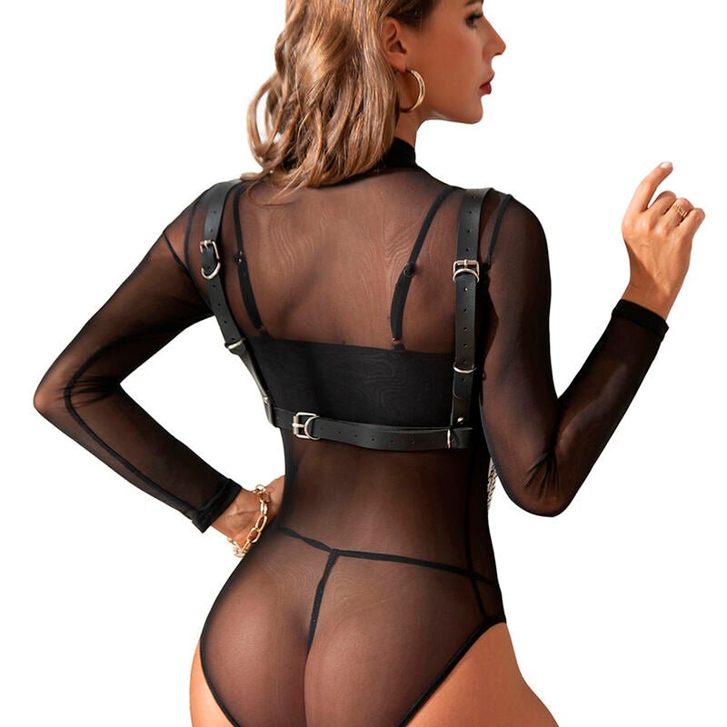 SUBBLIME - HARNESS BRA WITH CHAINDETAIL ONE SIZE - Kink&Play