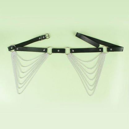 SUBBLIME - LEATHER CHAINBELT BLACK ONE SIZE - Kink&Play