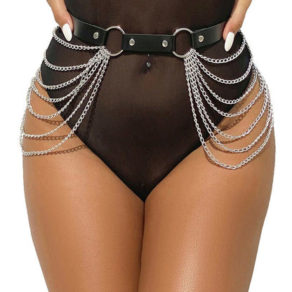 SUBBLIME - LEATHER CHAINBELT BLACK ONE SIZE - Kink&Play