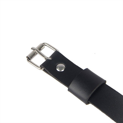 SUBBLIME - LEATHER CHAINLEG HARNESS BLACK ONE SIZE - Kink&Play