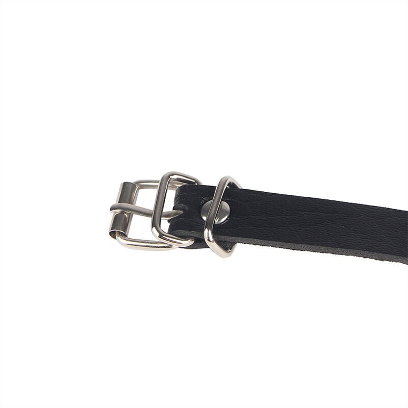 SUBBLIME - LEATHER RING CHAINBELT BLACK ONE SIZE - Kink&Play