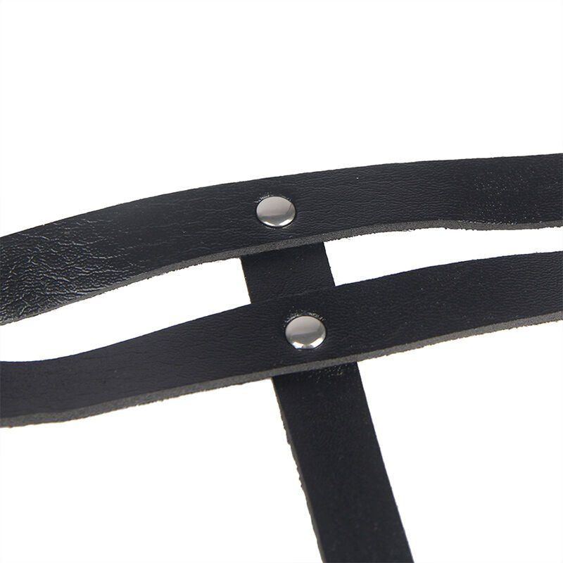 SUBBLIME - LEATHER RING CHAINBELT BLACK ONE SIZE - Kink&Play