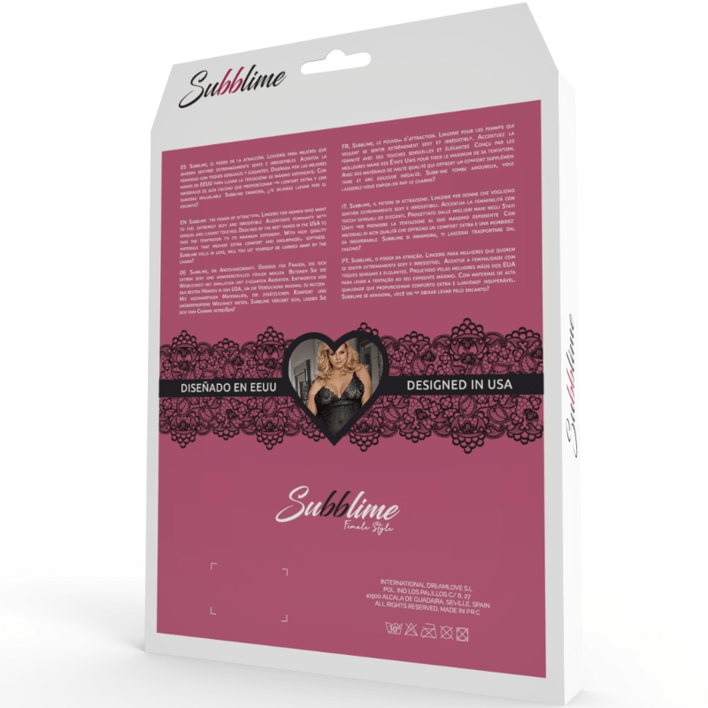 SUBBLIME - QUEEN PLUS TEDDY AND BLINDFOLD BLACK - Kink&Play