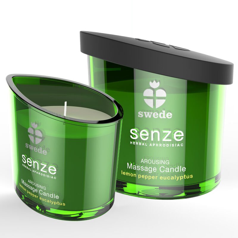 SWEDE - SENZE AROUSING MASSAGE CANDLE - LEMON, PEPPER, EUCALYPTUS - Kink&Play