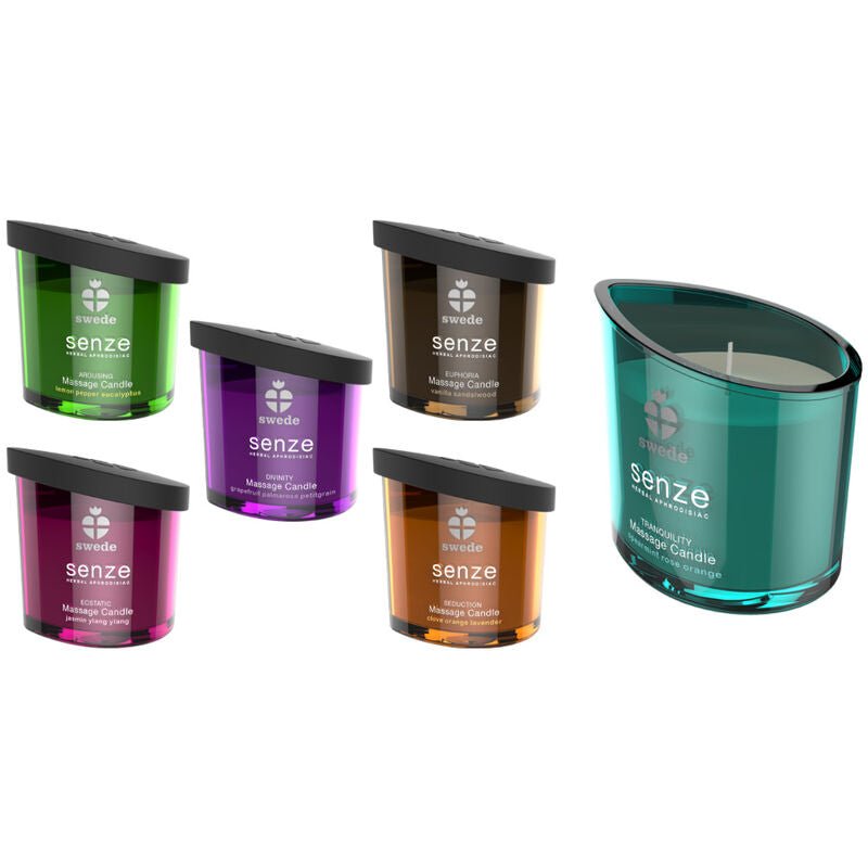 SWEDE - SENZE DIVINITY MASSAGE CANDLE - GRAPEFRUIT, PALMAROSA, PETITGRAIN - Kink&Play