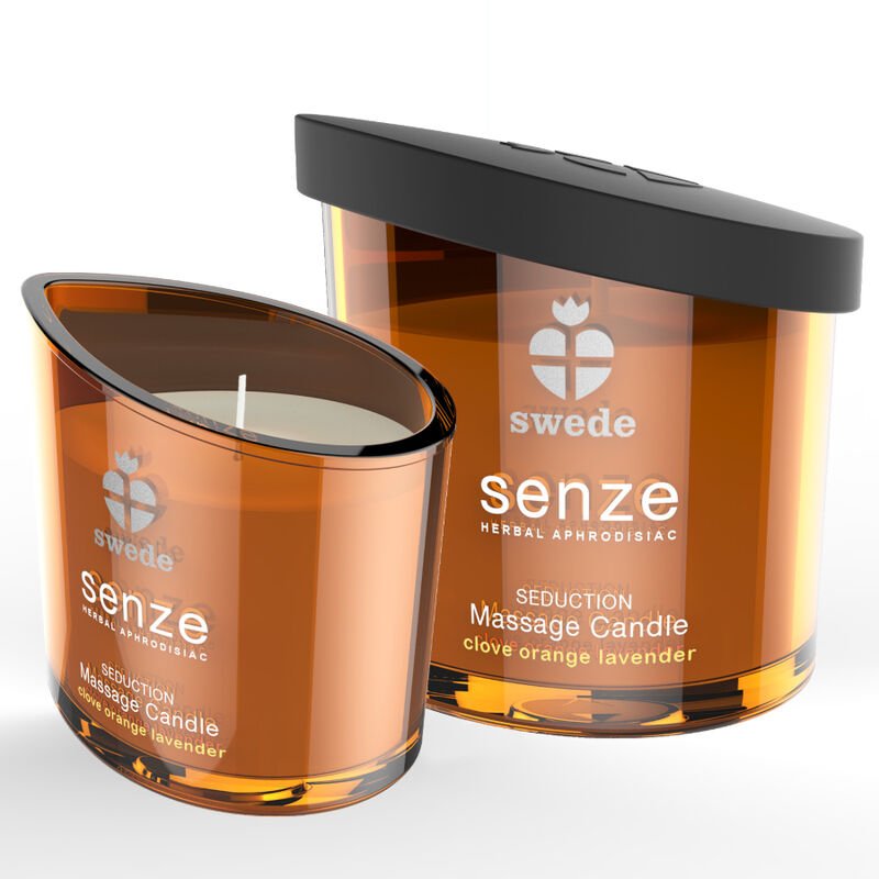 SWEDE - SENZE SEDUCTION MASSAGE CANDLE - CLOVE, ORANGE, LAVENDER - Kink&Play