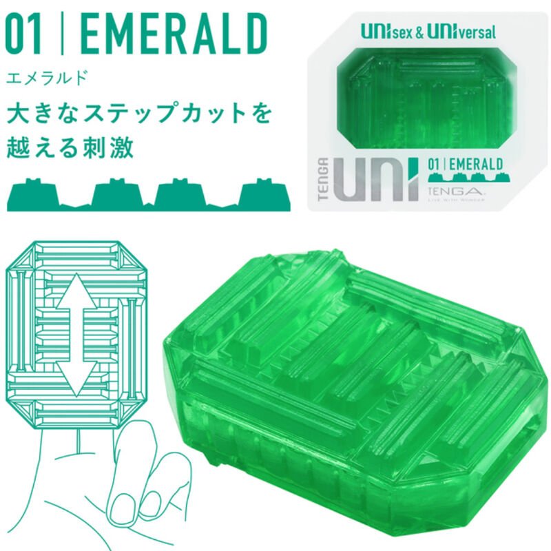 TENGA - UNI EMERALD MASTURBATOR THIMBLE - Kink&Play