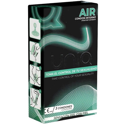 UNIQ - AIR LATEX FREE FEMALE CONDOM 3 UNITS - Kink&Play