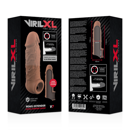 VIRILXL - LIQUID SILICONE V7 BROWN PENIS EXTENSION - Kink&Play