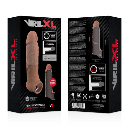 VIRILXL - LIQUID SILICONE V9 BROWN PENIS EXTENSION - Kink&Play
