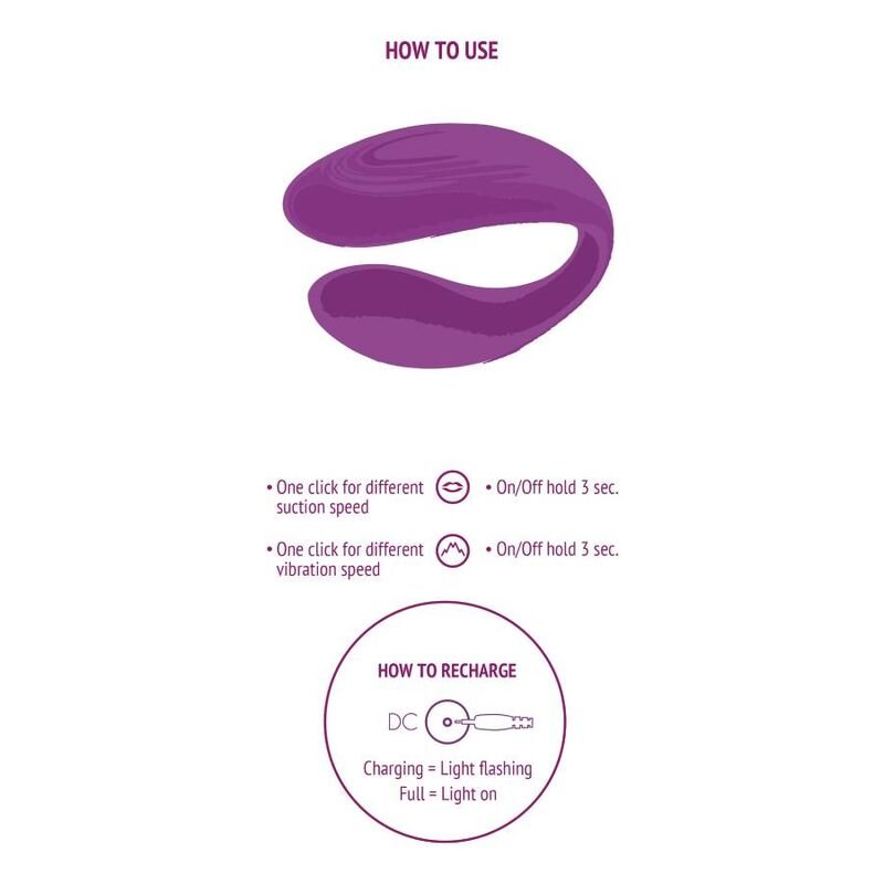 XOCOON - BOUND LOVE COUPLES VIBRATOR PURPLE - Kink&Play